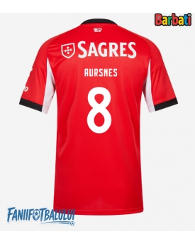 Benfica Fredrik Aursnes #8 Tricou Fotbal Replică 2025-26 Barbati Acasa